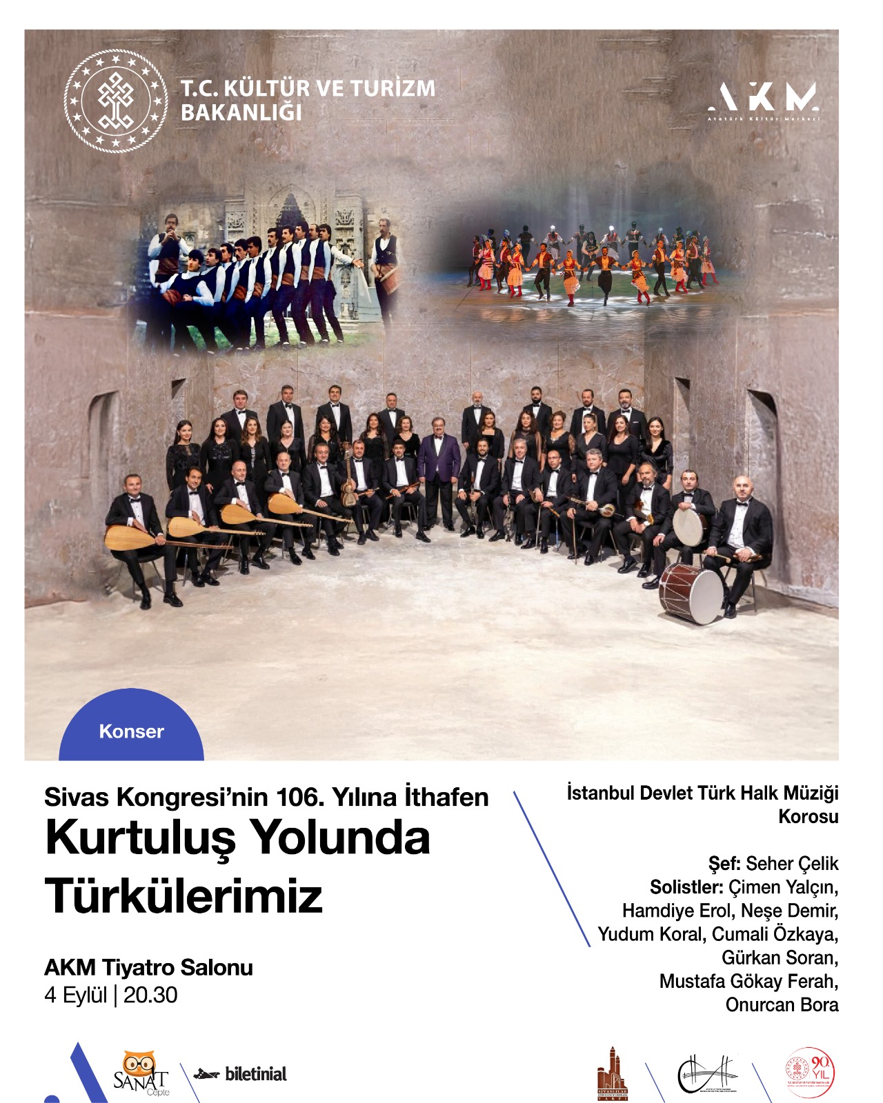Sivas Kongresi’nin 106. Yılı, İstanbul Devlet Korosu’ndan Anlamlı Türkü Konseriyle Kutlanıyor