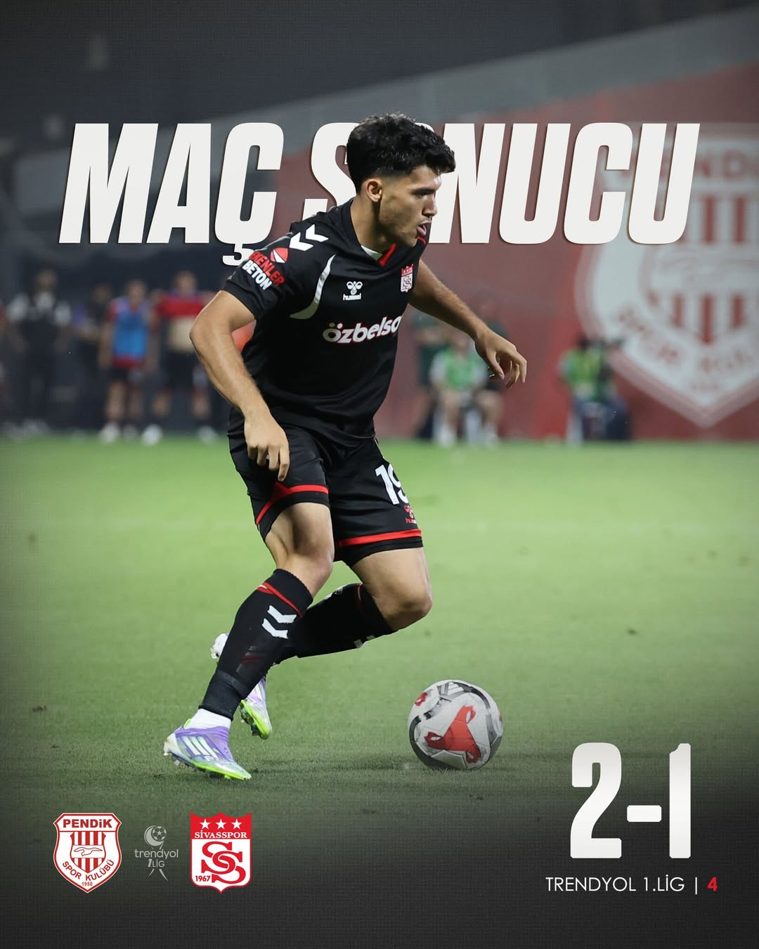 Sivasspor, Pendikspor'a Deplasmanda Mağlup Oldu