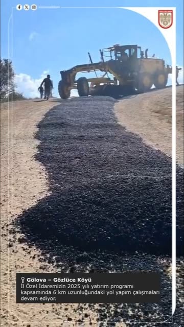 Sivas'ta Gölova Gözlüce Köyü'ne 6 Kilometrelik Yol Yapılıyor