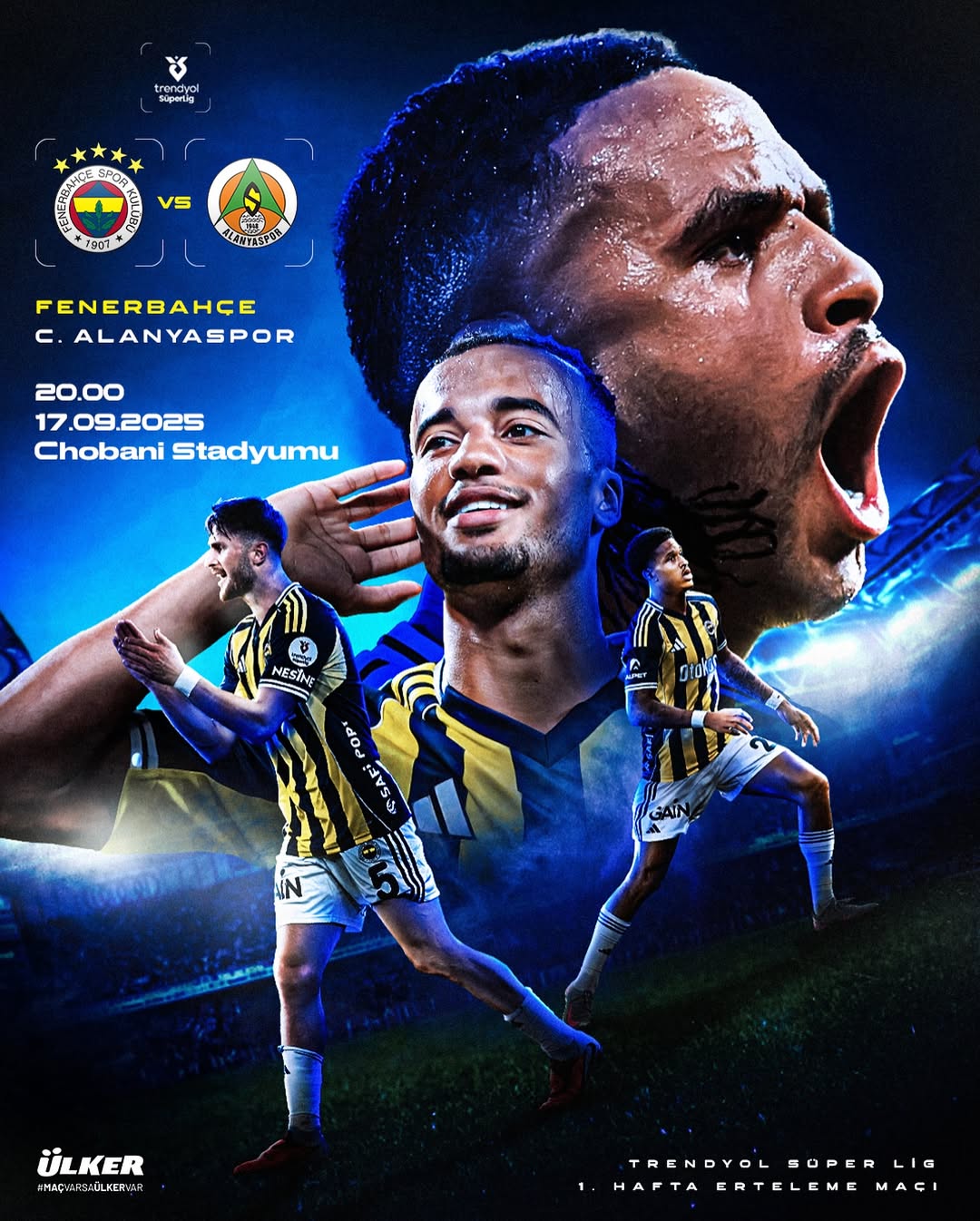 Fenerbahçe Trendyol Süper Lig'de Alanyaspor'u Chobani Stadyumu'nda Ağırlıyor