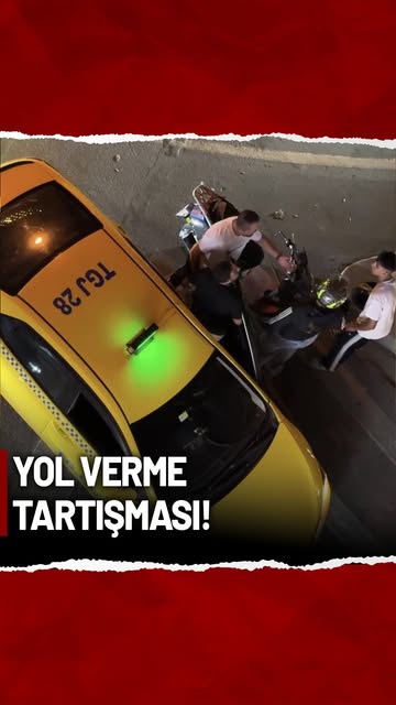 Şişli'de Taksi Şoförüyle Motosikletli Arasında Gergin Yol Verme Tartışması