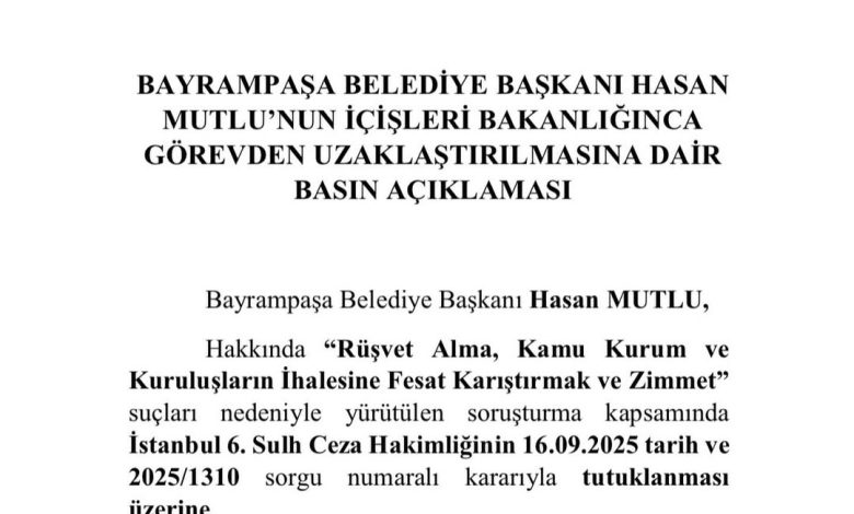 Bayrampaşa Belediye Başkanı Hasan Mutlu Görevden Uzaklaştırıldı 3723668184449692546 3967451097 | Gündem Sivas™ Haber