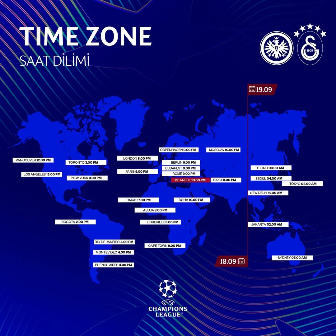 Galatasaray, Frankfurt'ta Tarihi Maça Çıkıyor / Taraftarın Gözü Maç Saatinde
