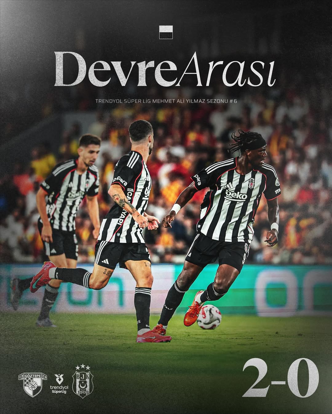 Beşiktaş Göztepe Maçında İlk Yarı Göztepe'nin Üstünlüğüyle Tamamlandı