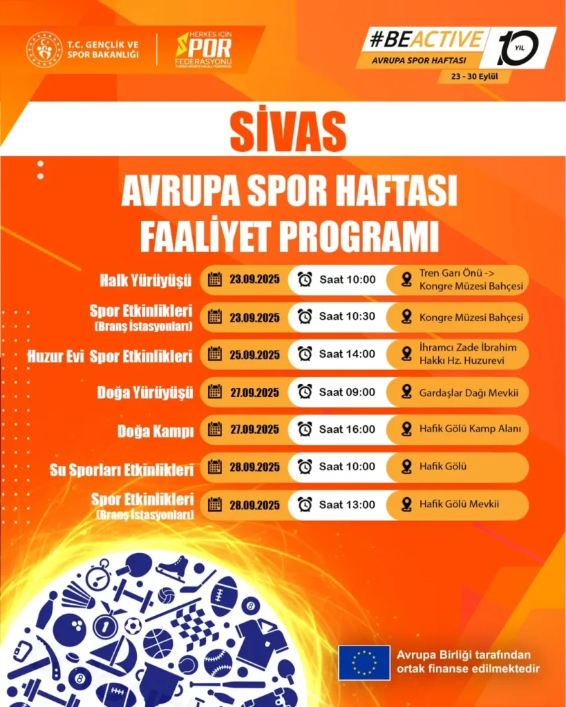 Sivas Gençlik ve Spor İl Müdürlüğü’nden Halkı Kapsayan Etkinlik Çağrısı