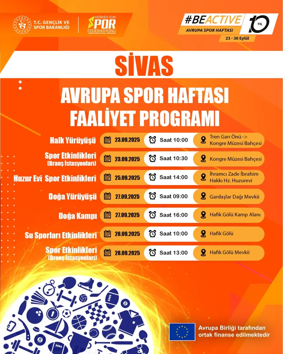 Sivas Gençlik ve Spor İl Müdürlüğü'nden Halkı Kapsayan Etkinlik Çağrısı