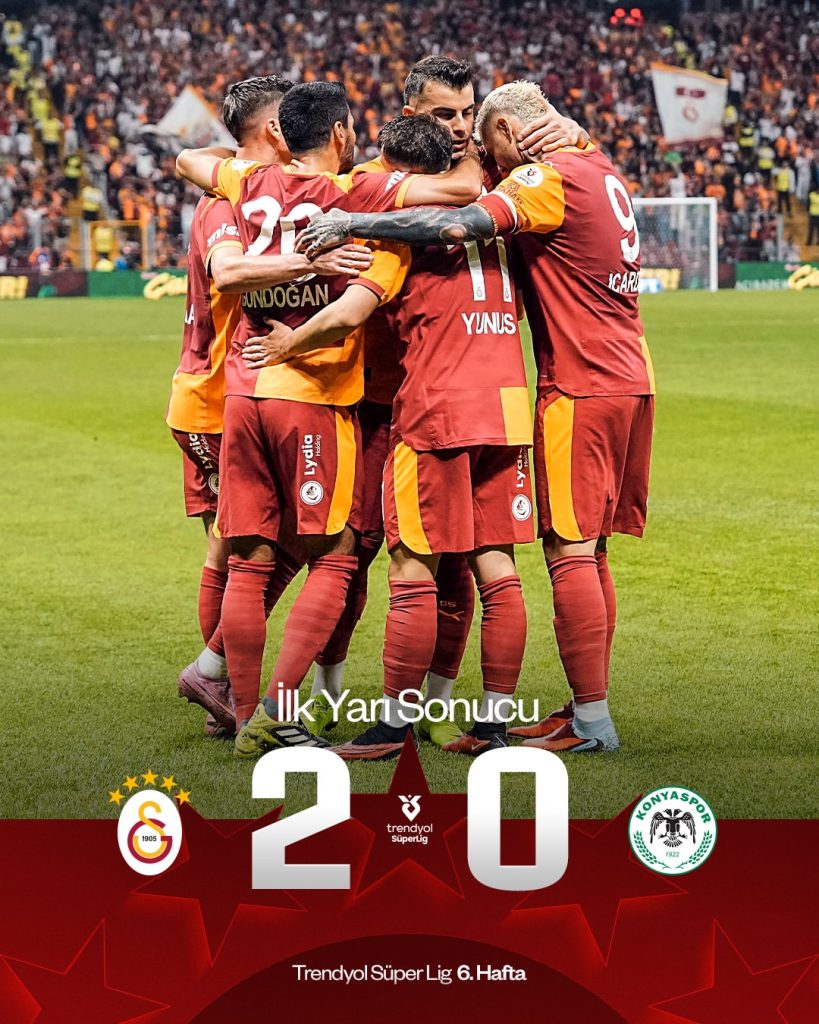 Galatasaray Deplasman Dağıttı! İlk Yarıda Konyaspor’u 2-0 Geride Bıraktı