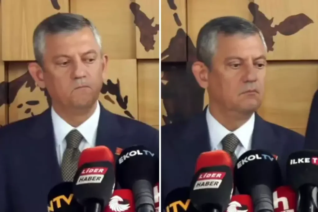 Basın toplantısına damga vuran an: Özgür Özel kameralara yakalandı Basın toplantısına damga vuran an: Özgür Özel kameralara yakalandı