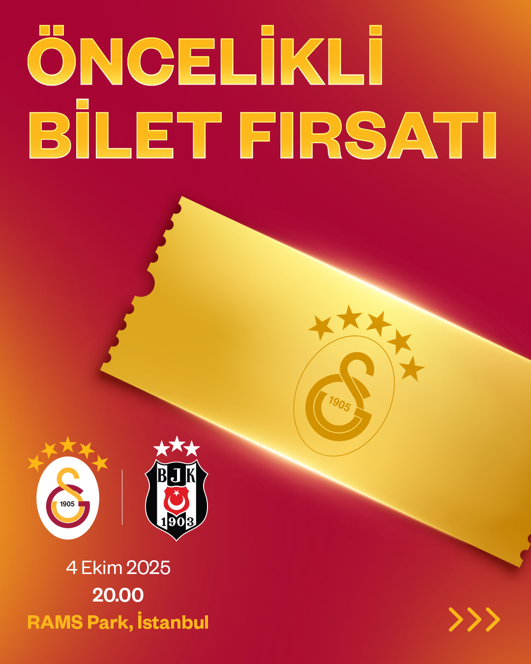 Galatasaray Taraftarına Kritik Bilet Müjdesi! Beşiktaş Derbisi İçin Öncelikli Satış Başlıyor