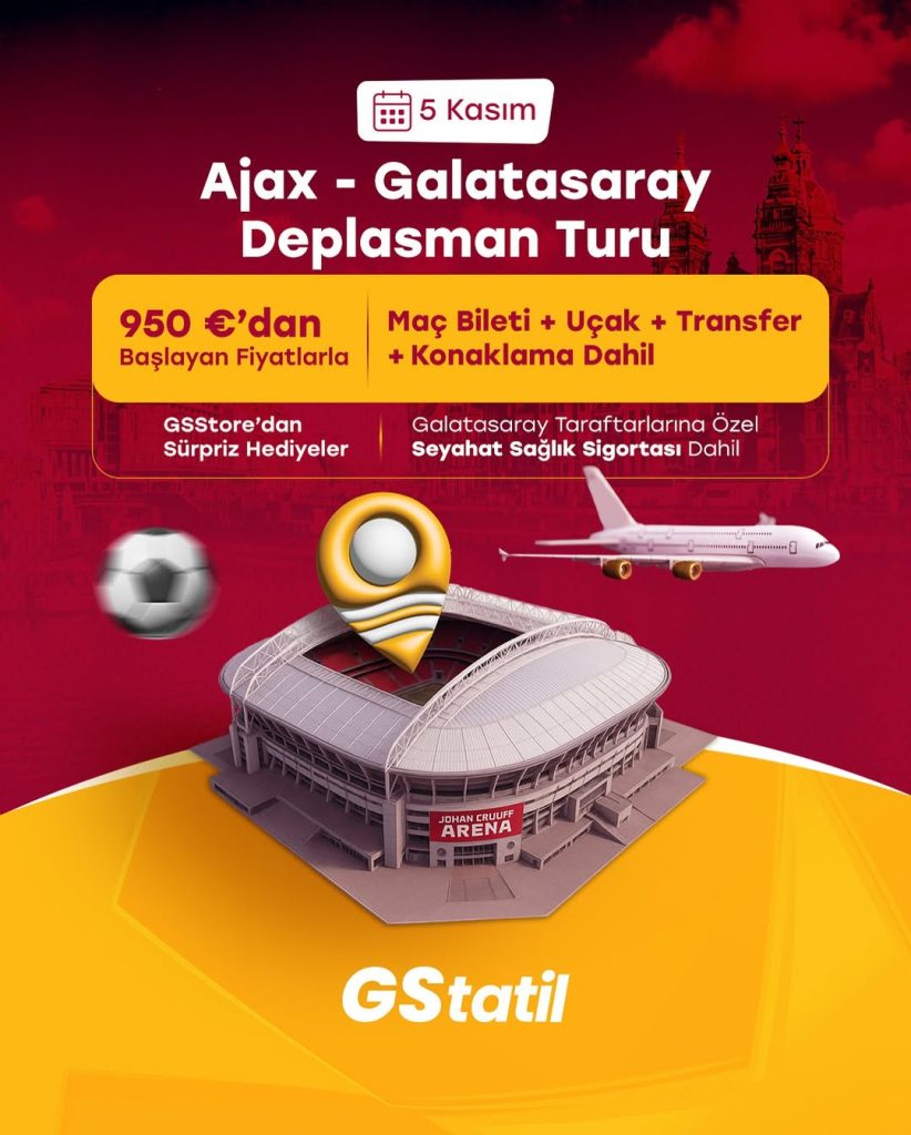 Galatasaray, Şampiyonlar Ligi’nde Amsterdam’da Ajax’ı Konuk Edecek