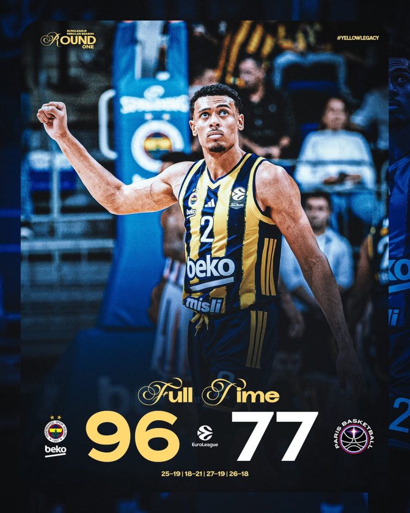 Fenerbahçe Beko, EuroLeague’de Paris Basketball’u Farklı Mağlup Etti