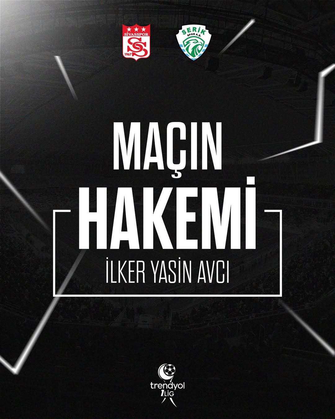 Sivasspor, Serik Belediyespor Maçına İlker Yasin Avcı Yönetecek