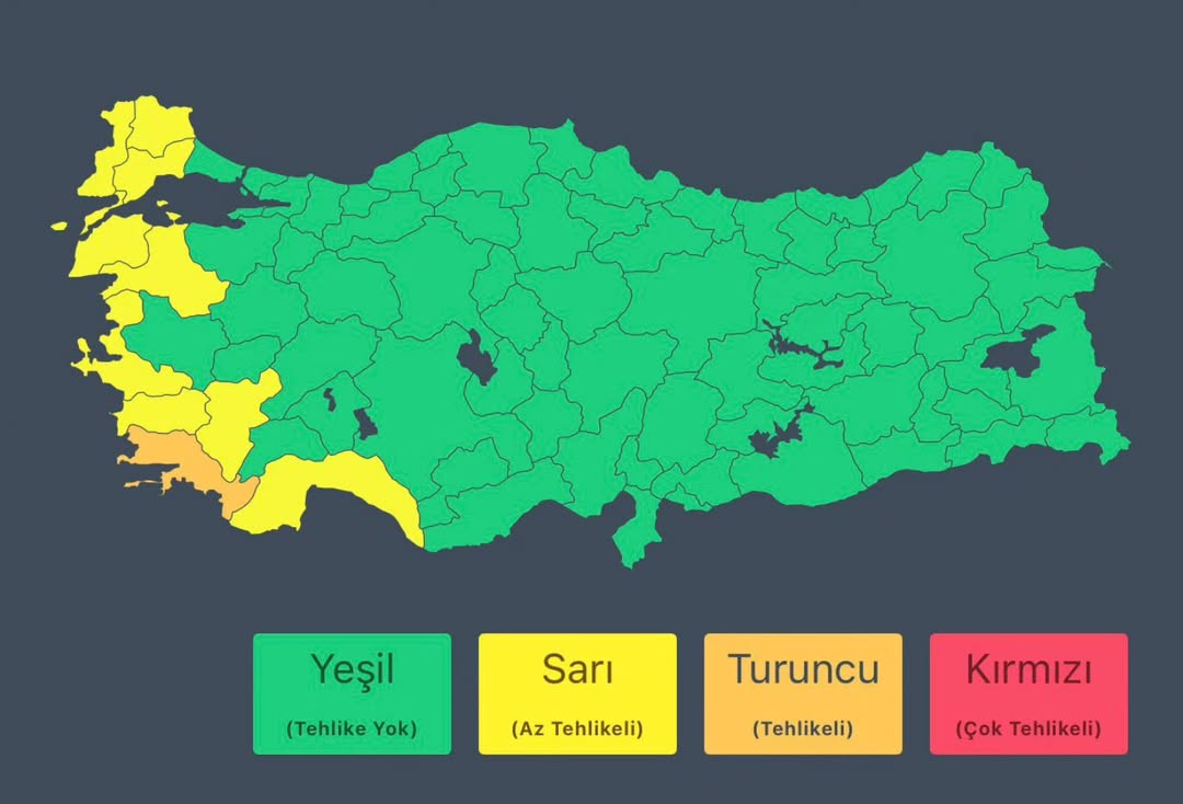 Batı ve Ege Kıyılarında Etkili Olacak Sağanak Yağış İçin Uyarı: Muğla'ya Turuncu Kod