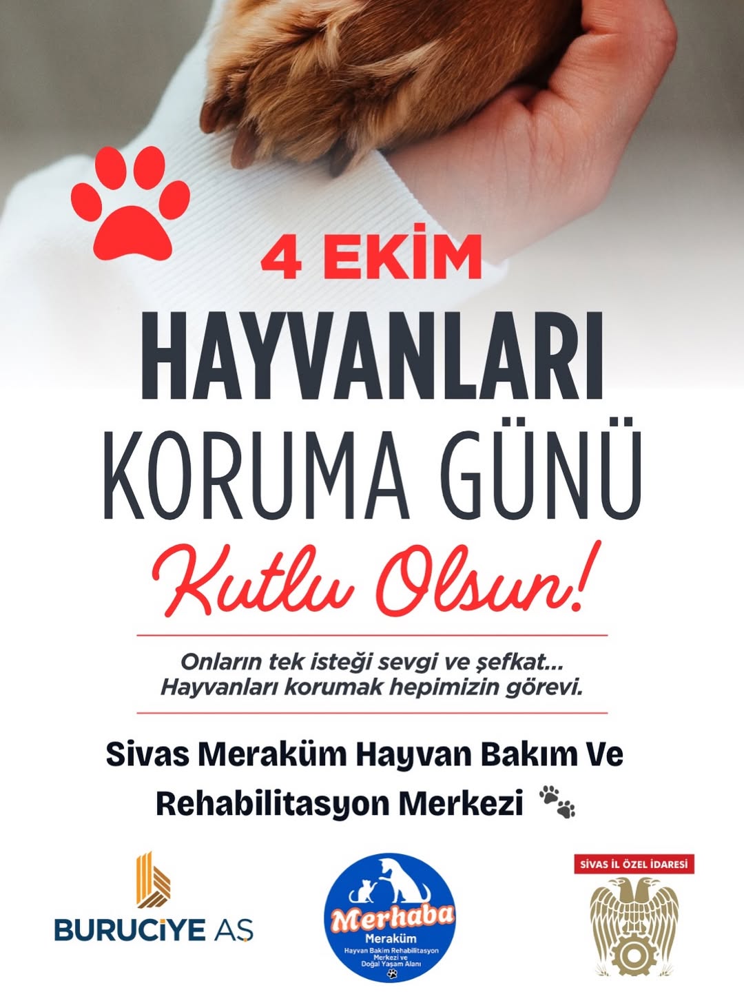 Sivas İl Özel İdaresi, 4 Ekim Dünya Hayvanları Koruma Günü'nü Kutladı