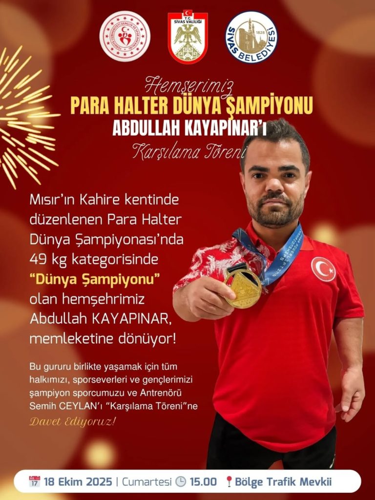 Sivas’ta Tarihi Karşılama: Şampiyon Sporcular Omuzlarda Taşındı