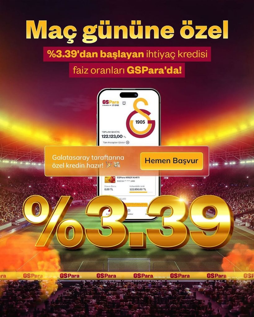 Galatasaray Taraftarına Özel Finansal Fırsat: GSPara ile Kredi ve Kazanç Kapısı