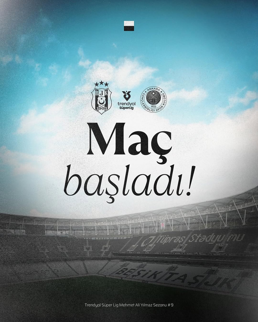 Beşiktaş Taraftarına Coşkulu Çağrı: Maç Başladı Haydi Beşiktaş