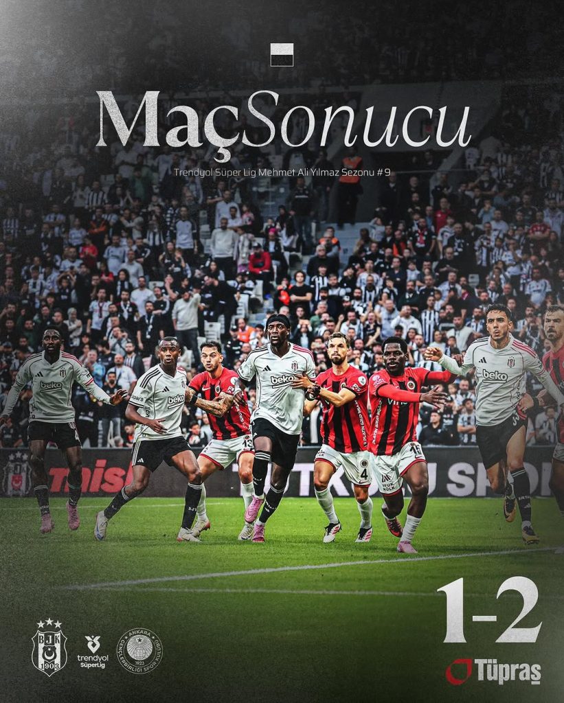 Beşiktaş, Gençlerbirliği’ne 2-1 Mağlup Oldu