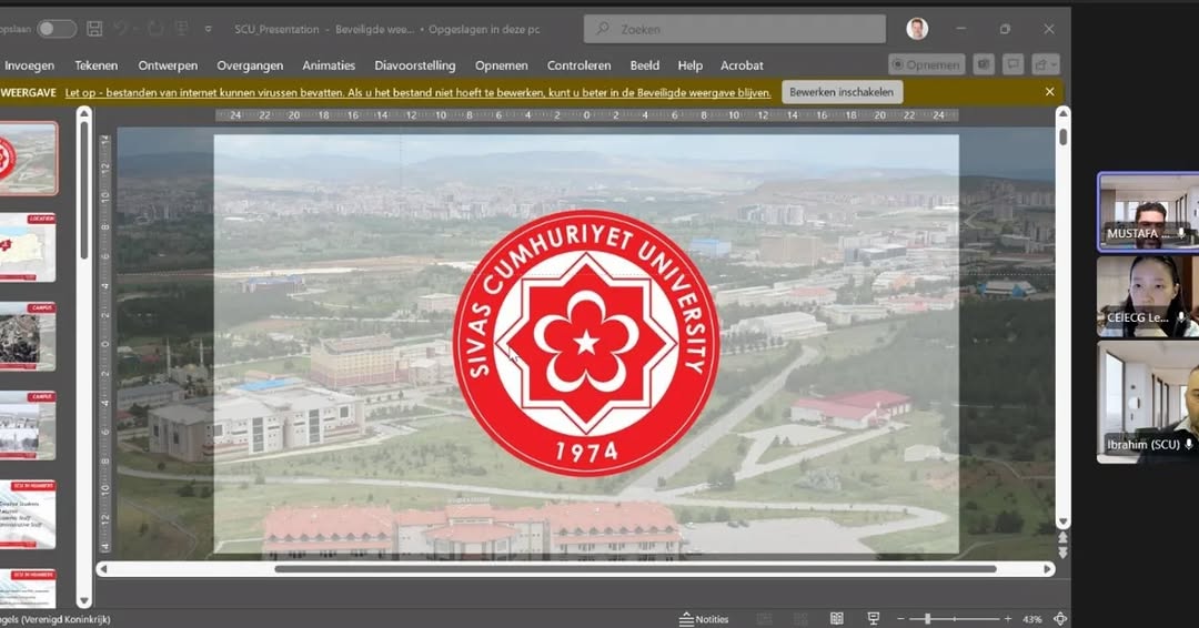 Sivas Cumhuriyet Üniversitesi Akademisyenleri Çin'de Ders Verecek