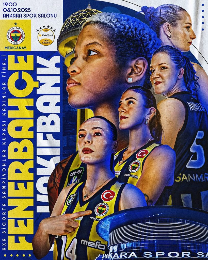 AXA Sigorta Şampiyonlar Kupası’nda Fenerbahçe ile Vakıfbank Kıran Kırana Mücadele Edecek