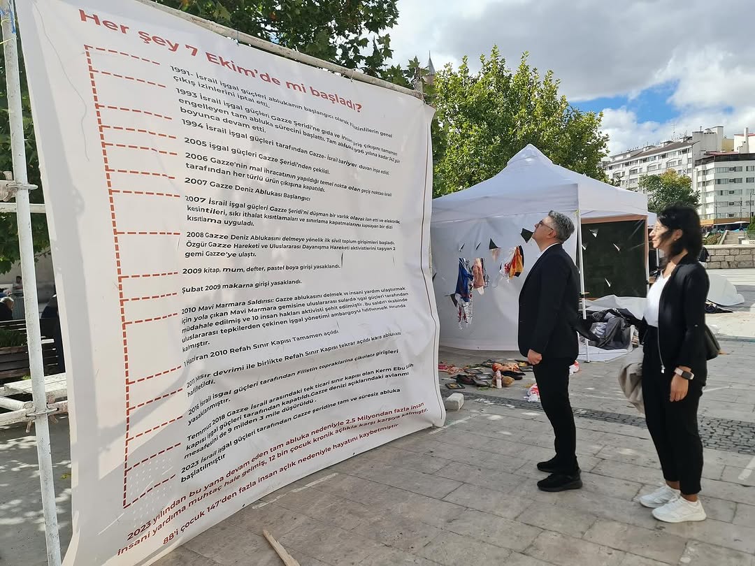 Sivas'tan Gazze'ye Anlamlı Destek: "Gazze Sokağı" Farkındalık Sergisi Açıldı