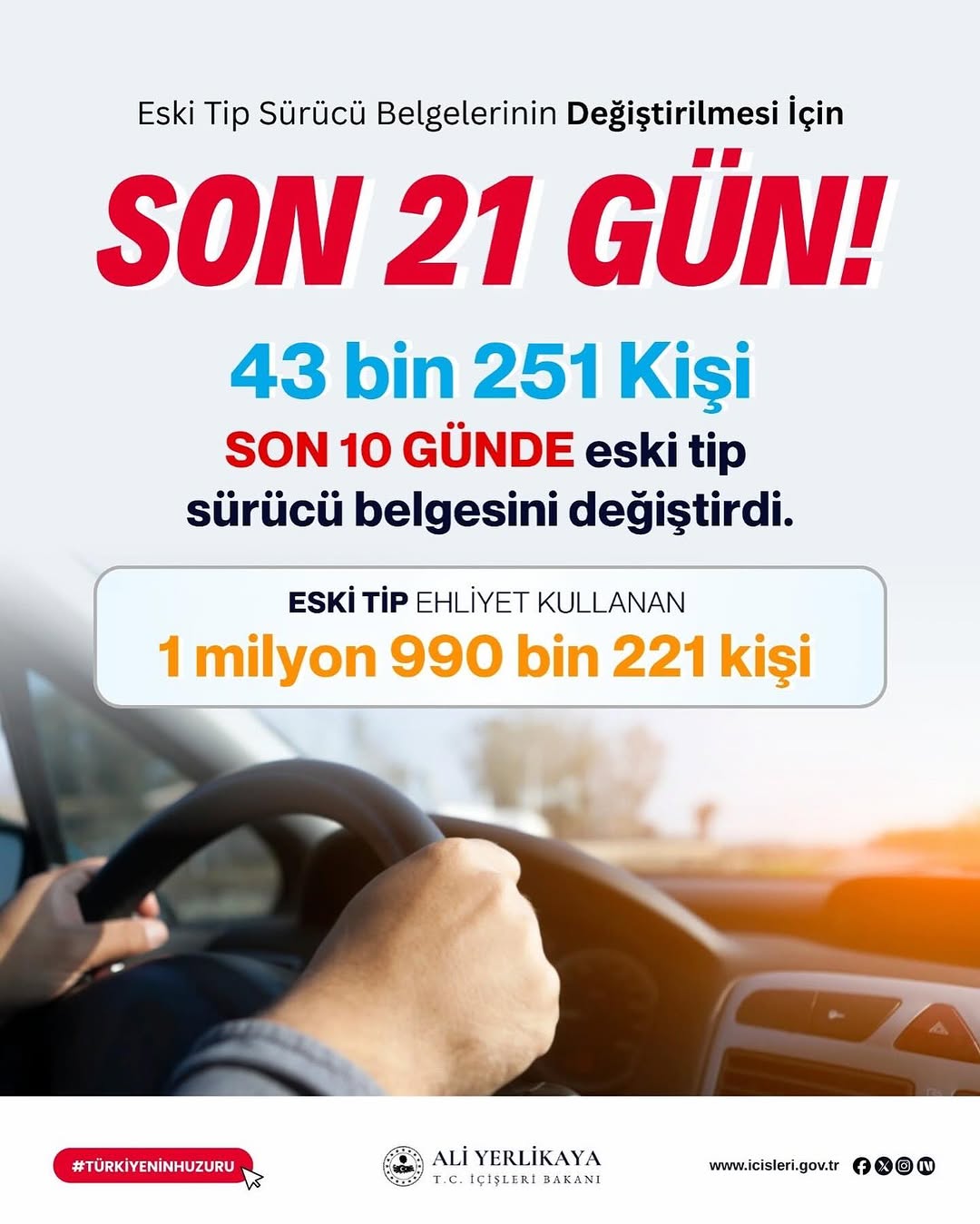 Eski Tip Sürücü Belgeleri İçin Kritik Tarih: 31 Ekim