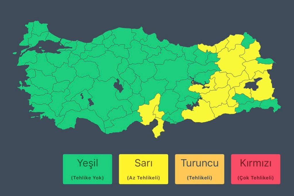 12 Ekim Pazar Günü Doğu ve Güneydoğu Bölgelerinde Kuvvetli Sağanak Bekleniyor