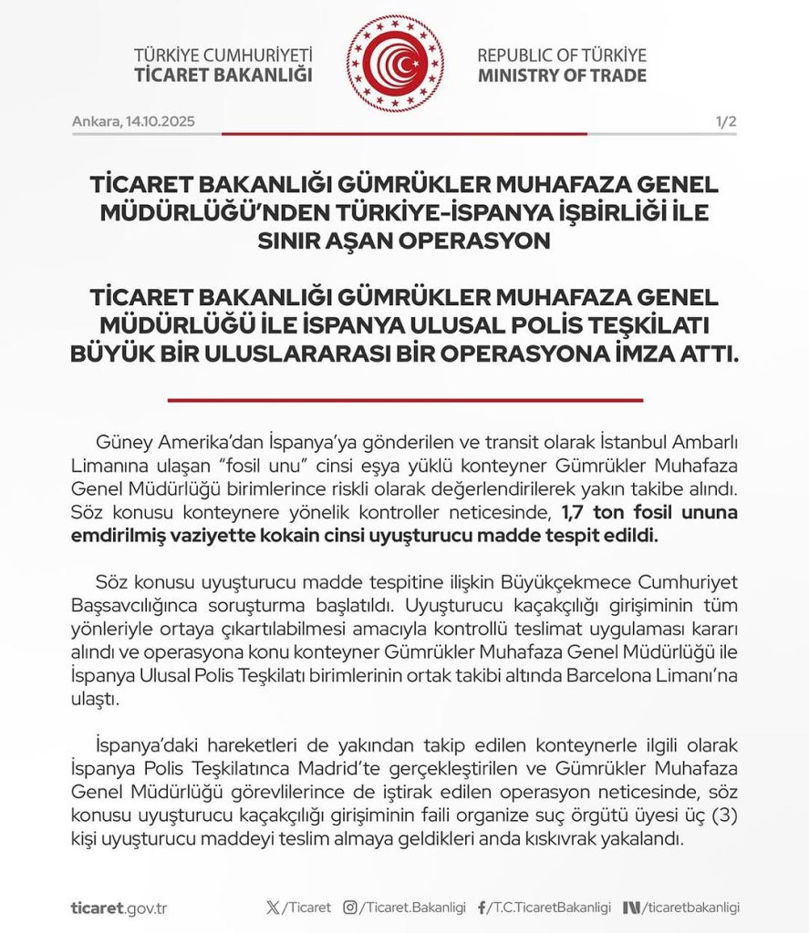 Türkiye ve İspanya’dan Kaçakçılığa Karşı Büyük Operasyon