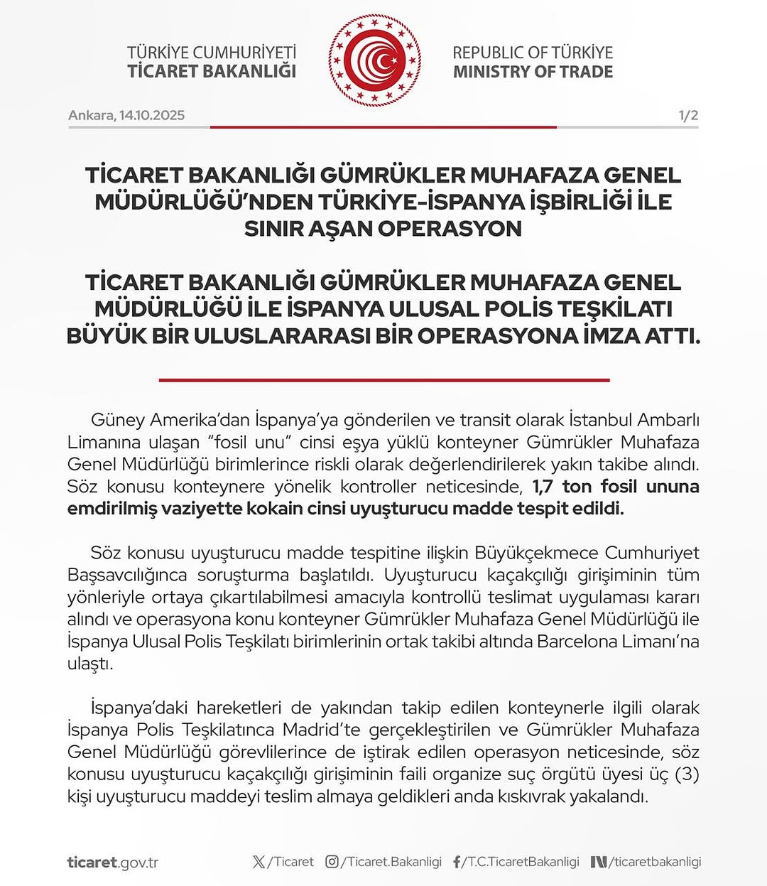 Türkiye ve İspanya'dan Kaçakçılığa Karşı Büyük Operasyon