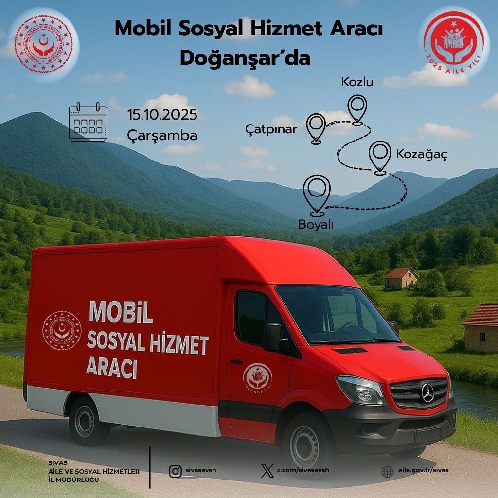 Sivas Aile ve Sosyal Hizmetler Müdürlüğü, Mobil Hizmet Aracı ile Köylerde