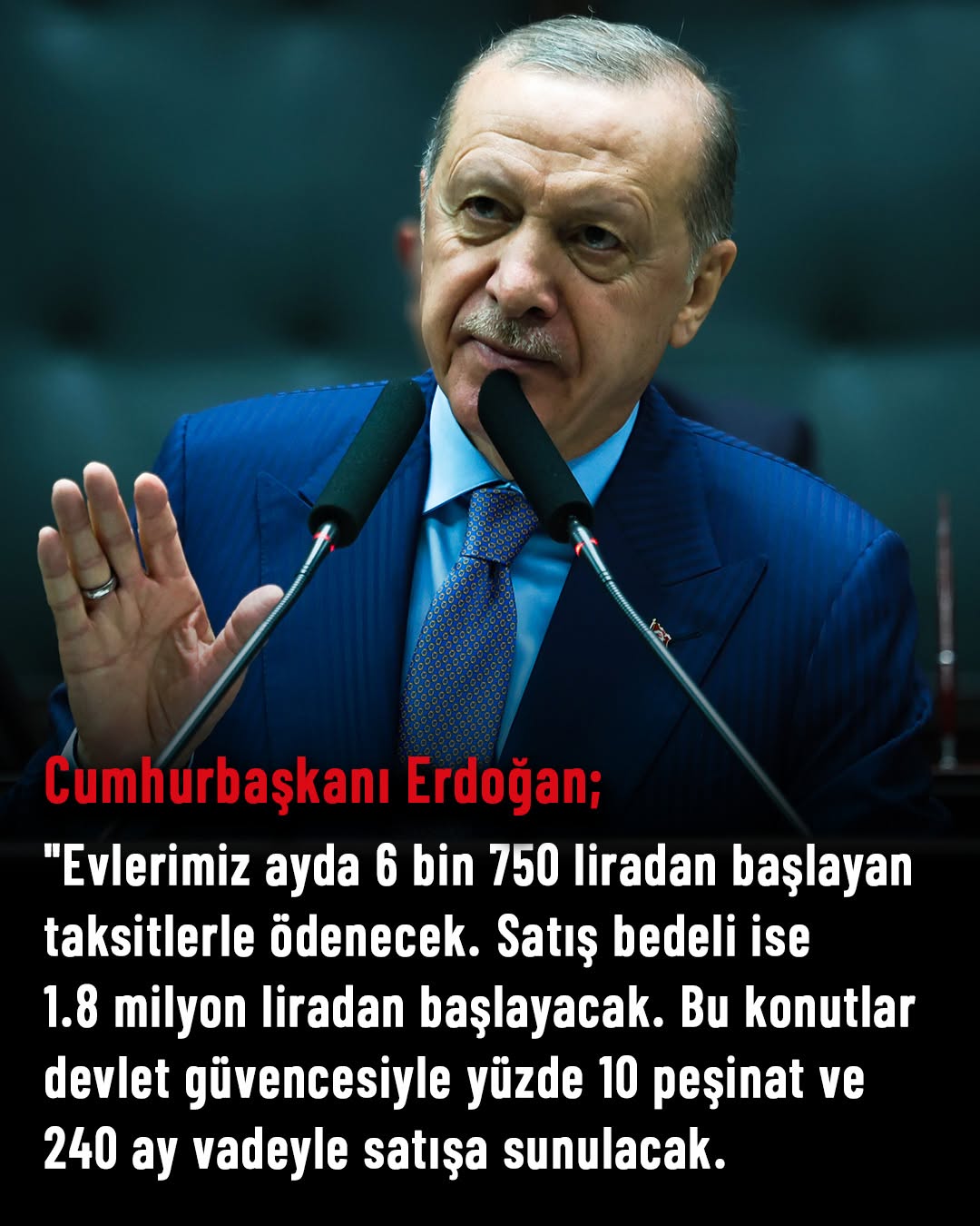 Cumhurbaşkanı Erdoğan Yeni Konut Projesini Duyurdu: Öncelik Ev Sahibi Olmayan Vatandaşlarda