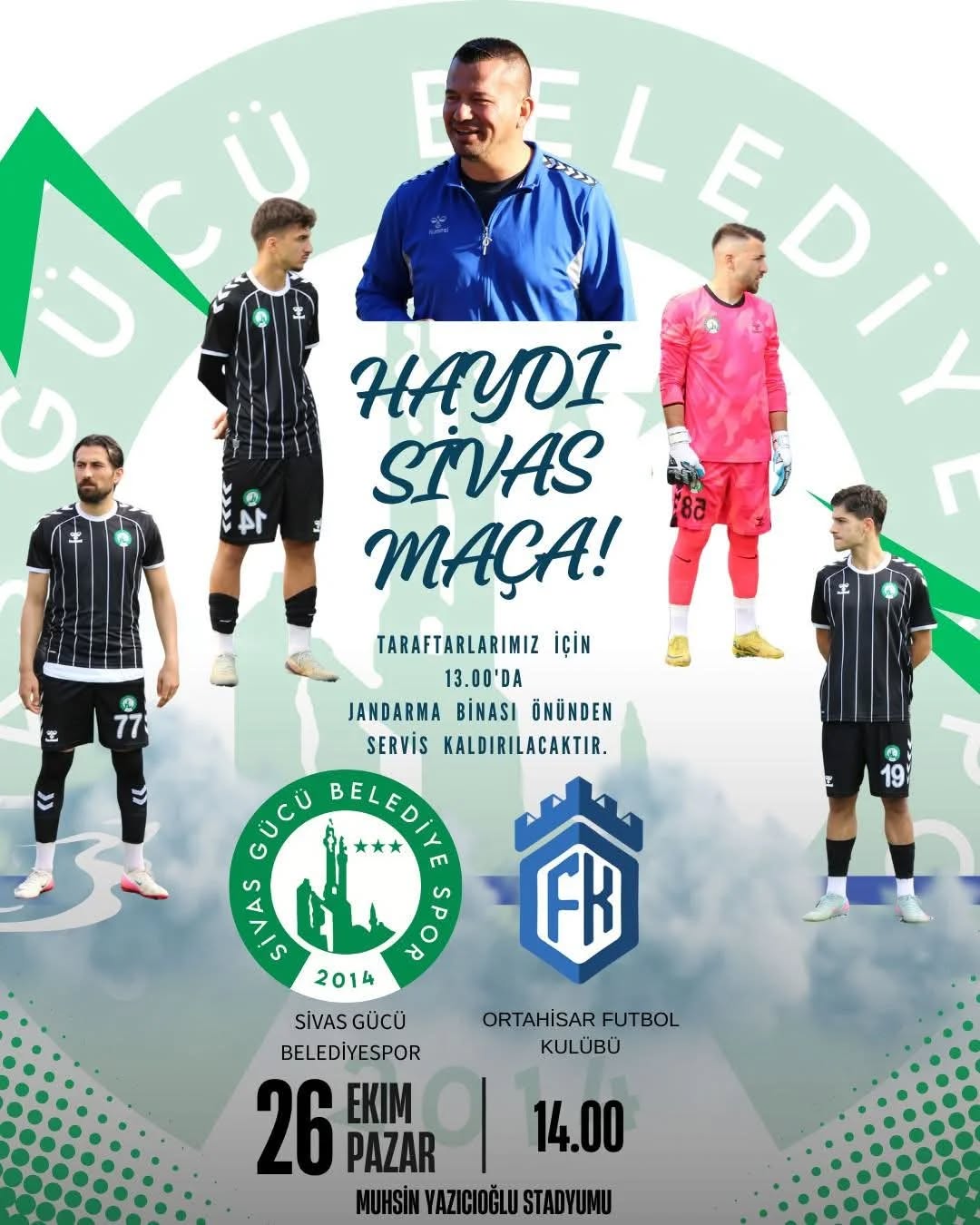 Sivas Belediye Spor, Sahasında Ortahisar'ı Konuk Ediyor