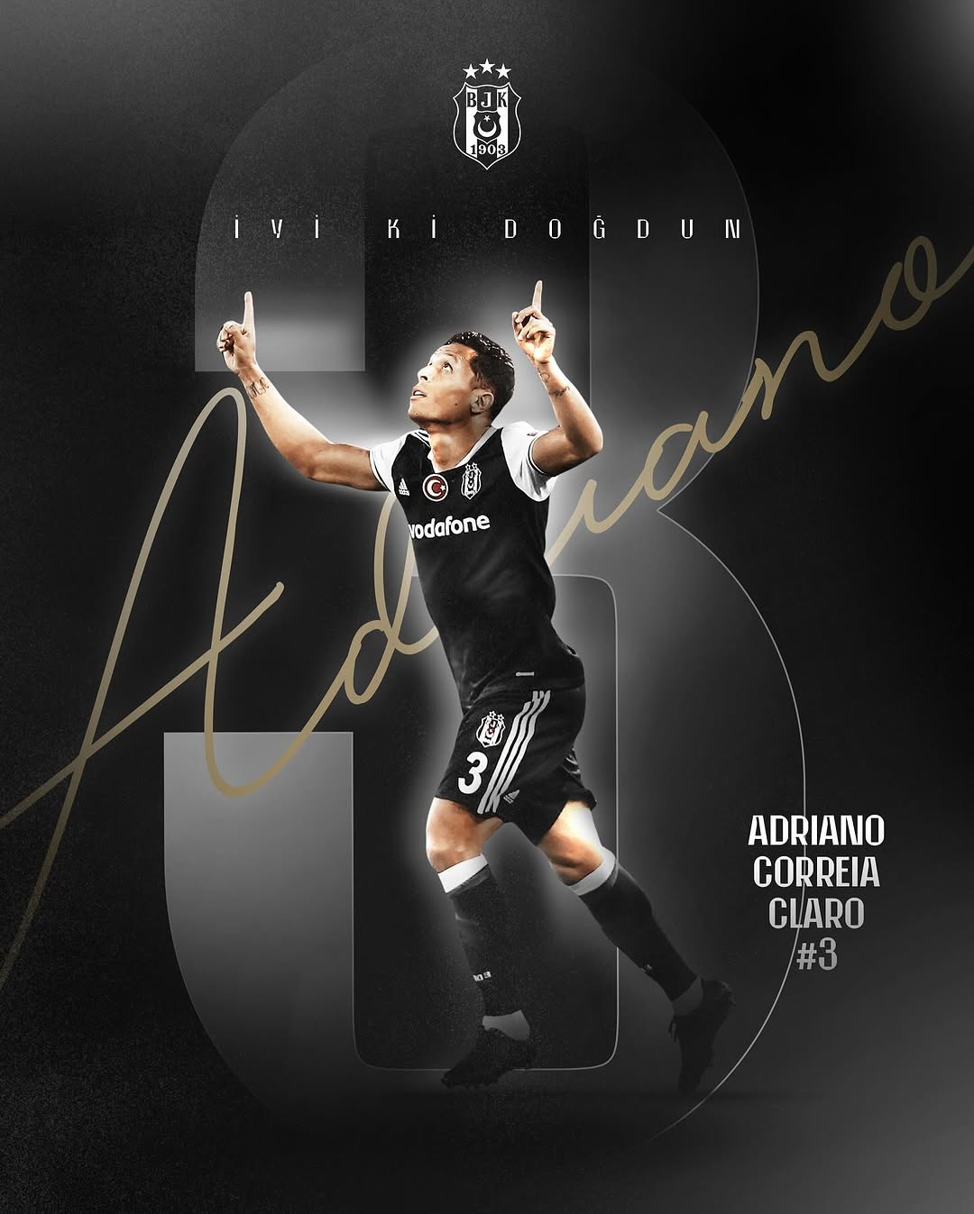 Beşiktaş'ın Unutulmaz Futbolcusu Adriano Correia'nın Doğum Günü Kutlandı