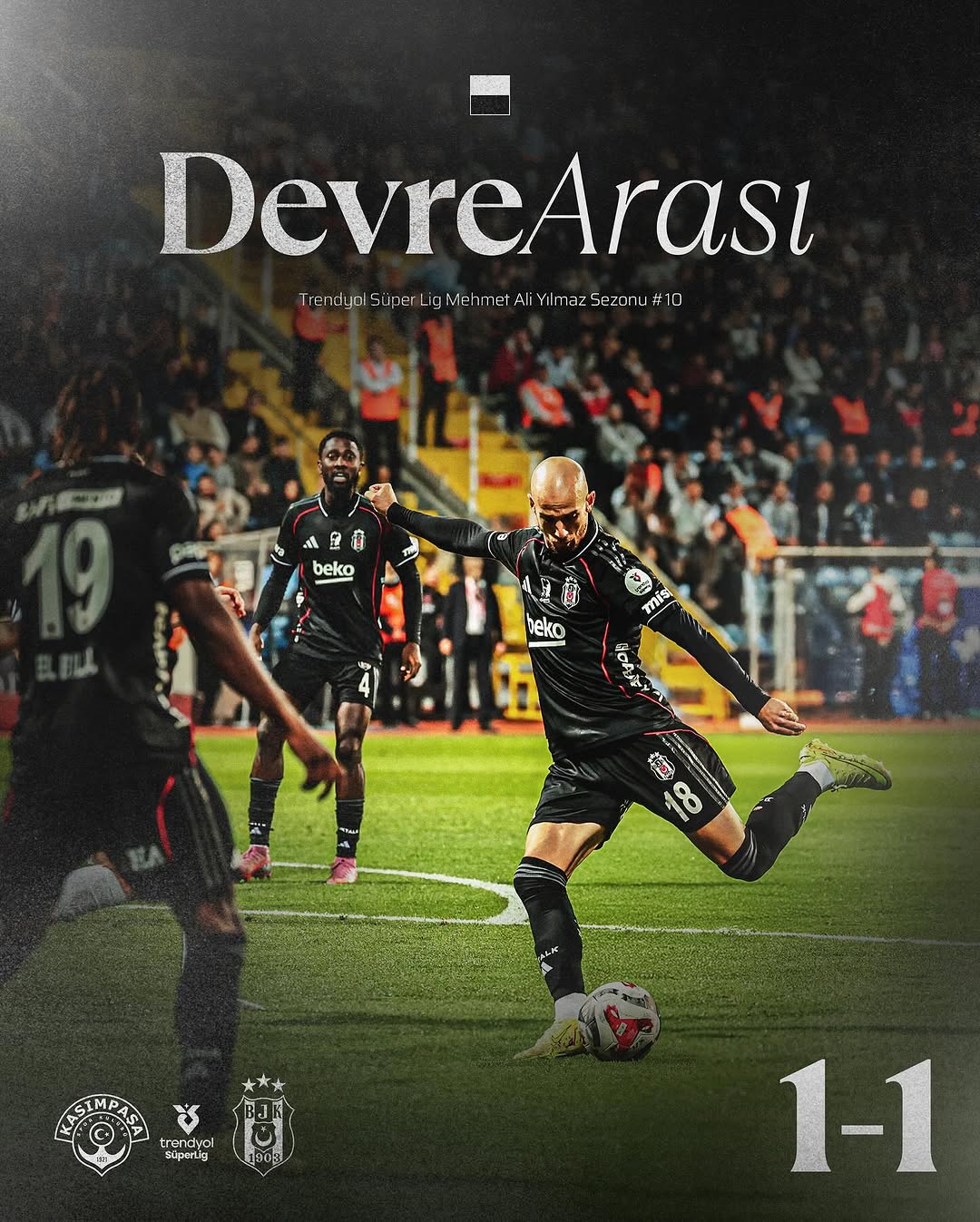 Beşiktaş, Kasımpaşa Karşısında Zorlanıyor: İlk Yarı 1-1 Sonuçlandı