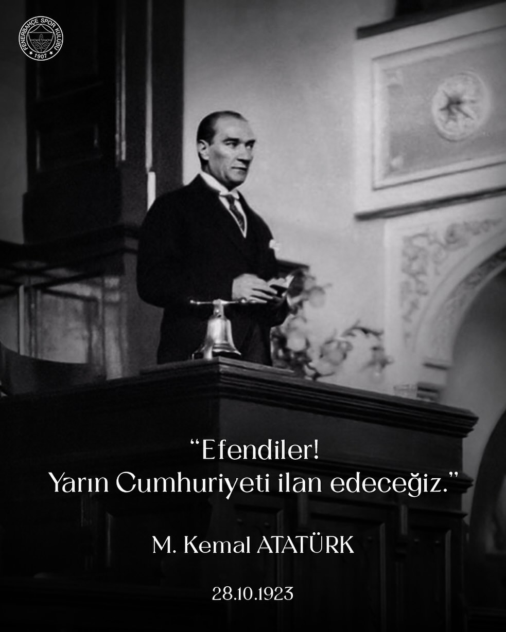 Fenerbahçe Taraftarına Tarihi Bir Duyuru: "Efendiler, Yarın Cumhuriyet'i İlan Edeceğiz"