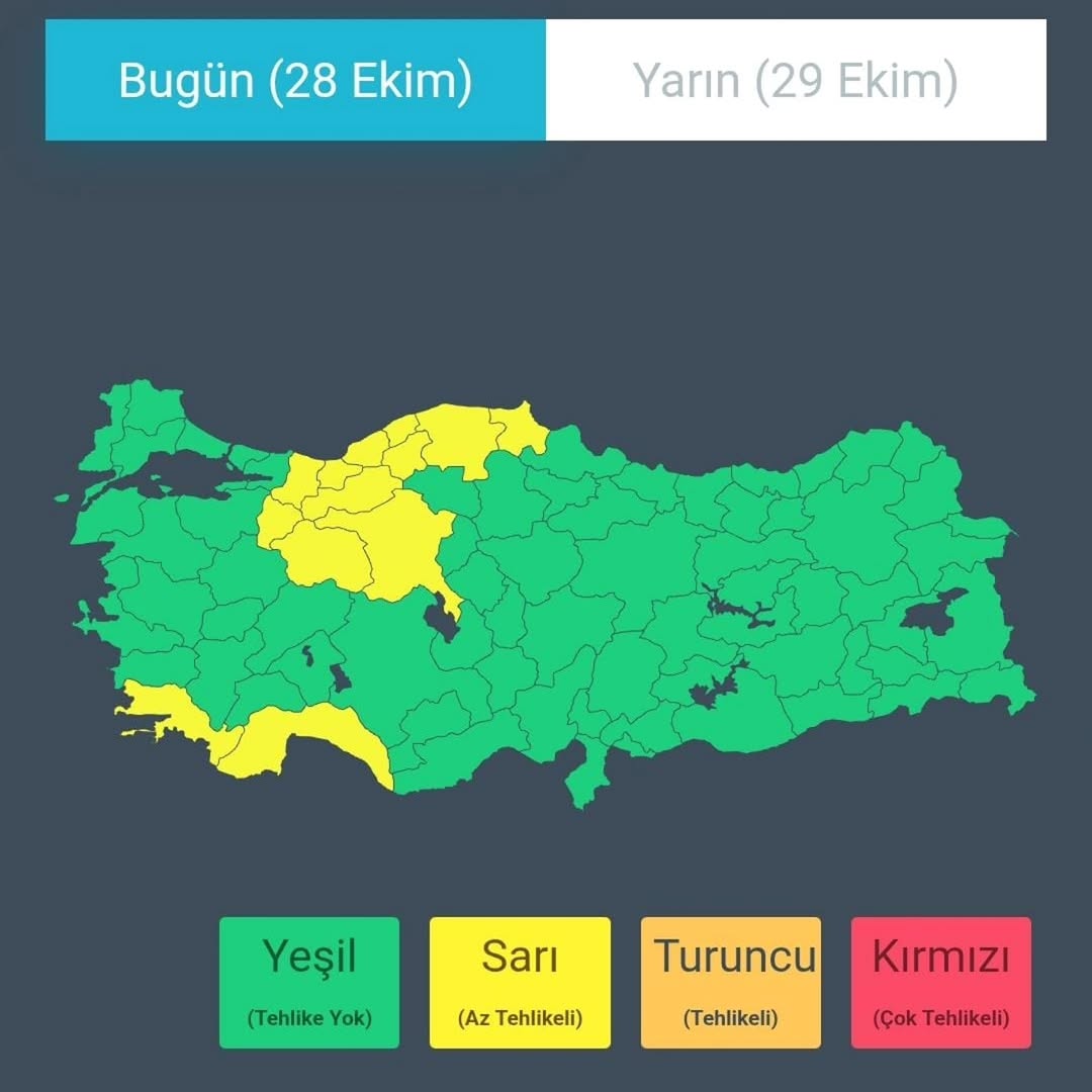 Meteoroloji'den 16 İl İçin Sarı Kodlu Hava Uyarısı: Kuvvetli Sağanak Bekleniyor